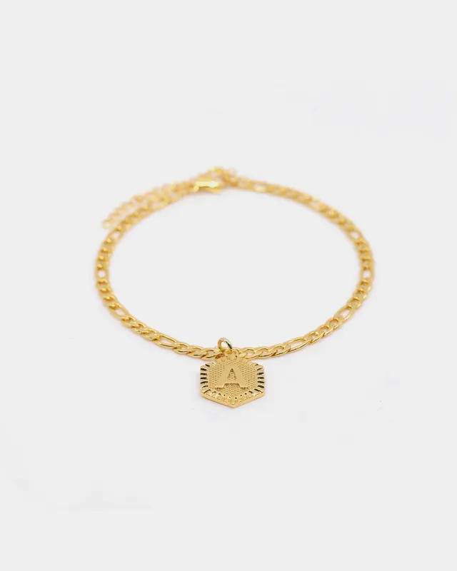 Raising Hell Women's Letter Anklet Gold sold by Culture Kings