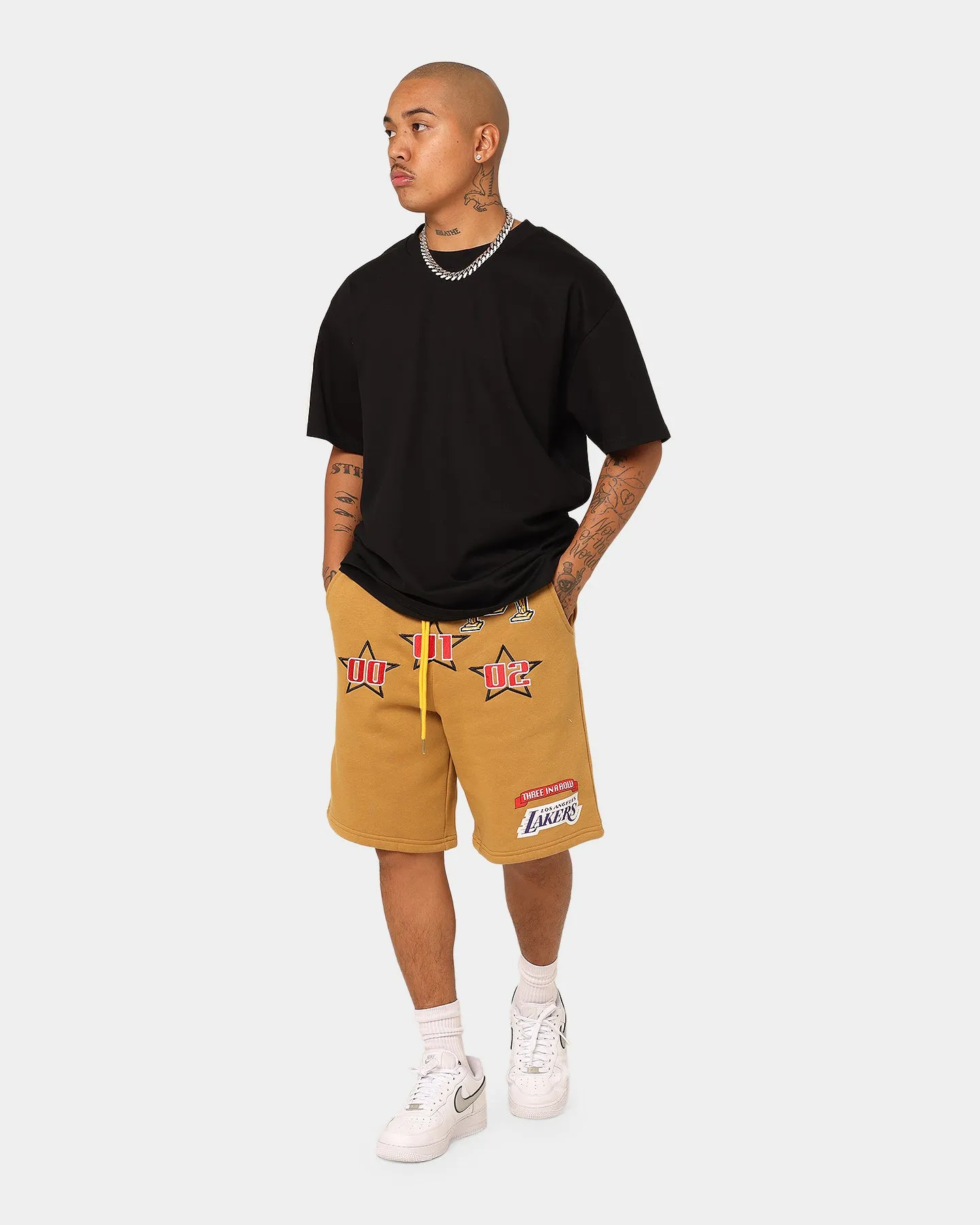 Mitchell & Ness Los Angeles Lakers 3-Peat Shorts Bone Brown sold by Culture Kings product image thumbnail 2