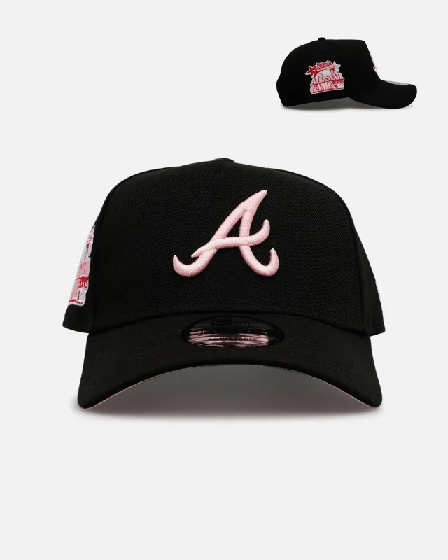New Era Atlanta Braves 'Black And Pink' 9FORTY A-Frame Snapback Black/Pink sold by Culture Kings