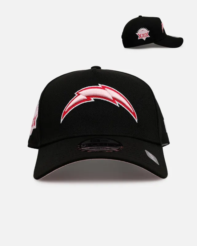 New Era Los Angeles Chargers 'Black And Pink' 9FORTY A-Frame Snapback Black/Pink sold by Culture Kings