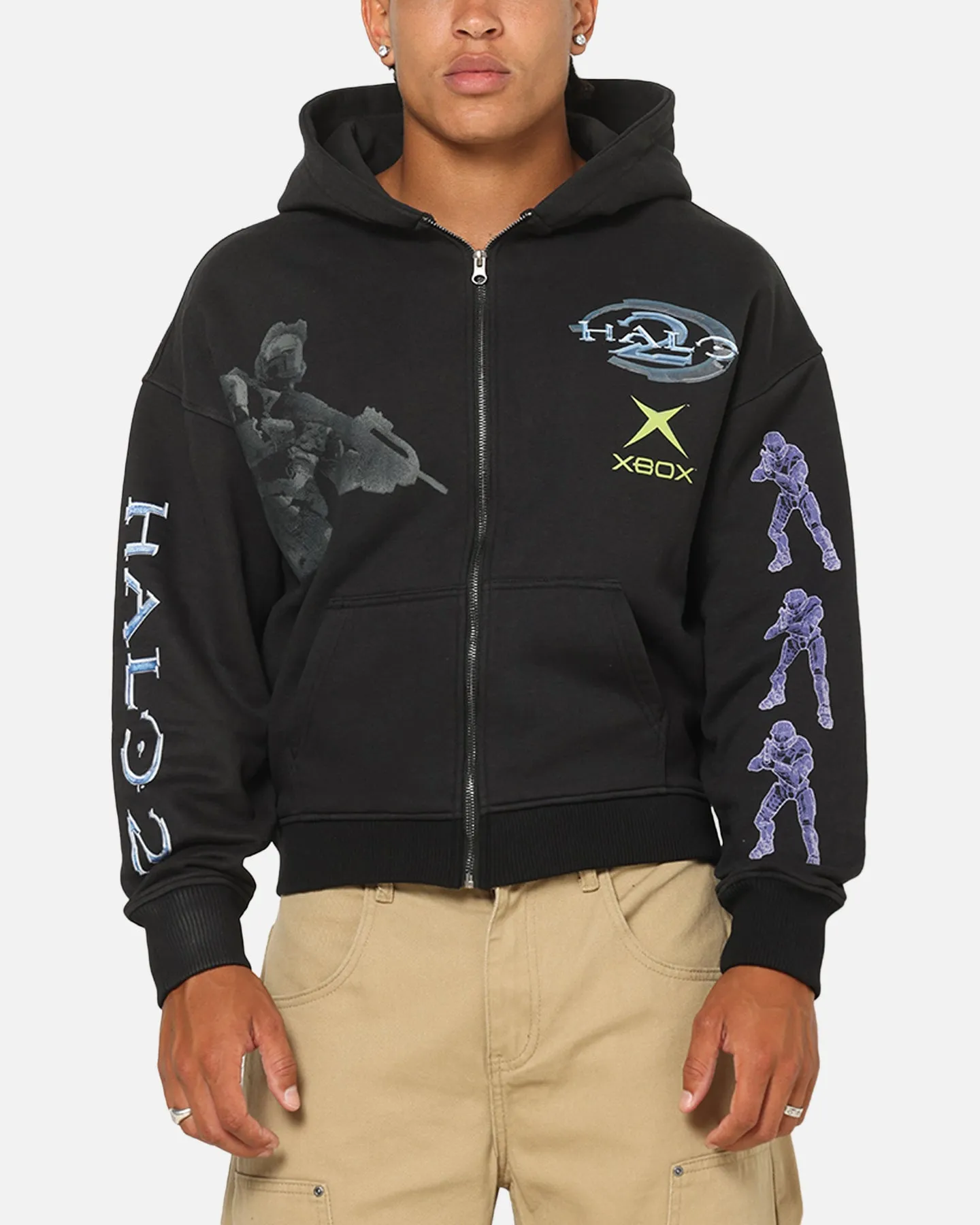 73Studio X Halo 2 Multiplayer Zip Hoodie Vintage Black sold by Culture Kings