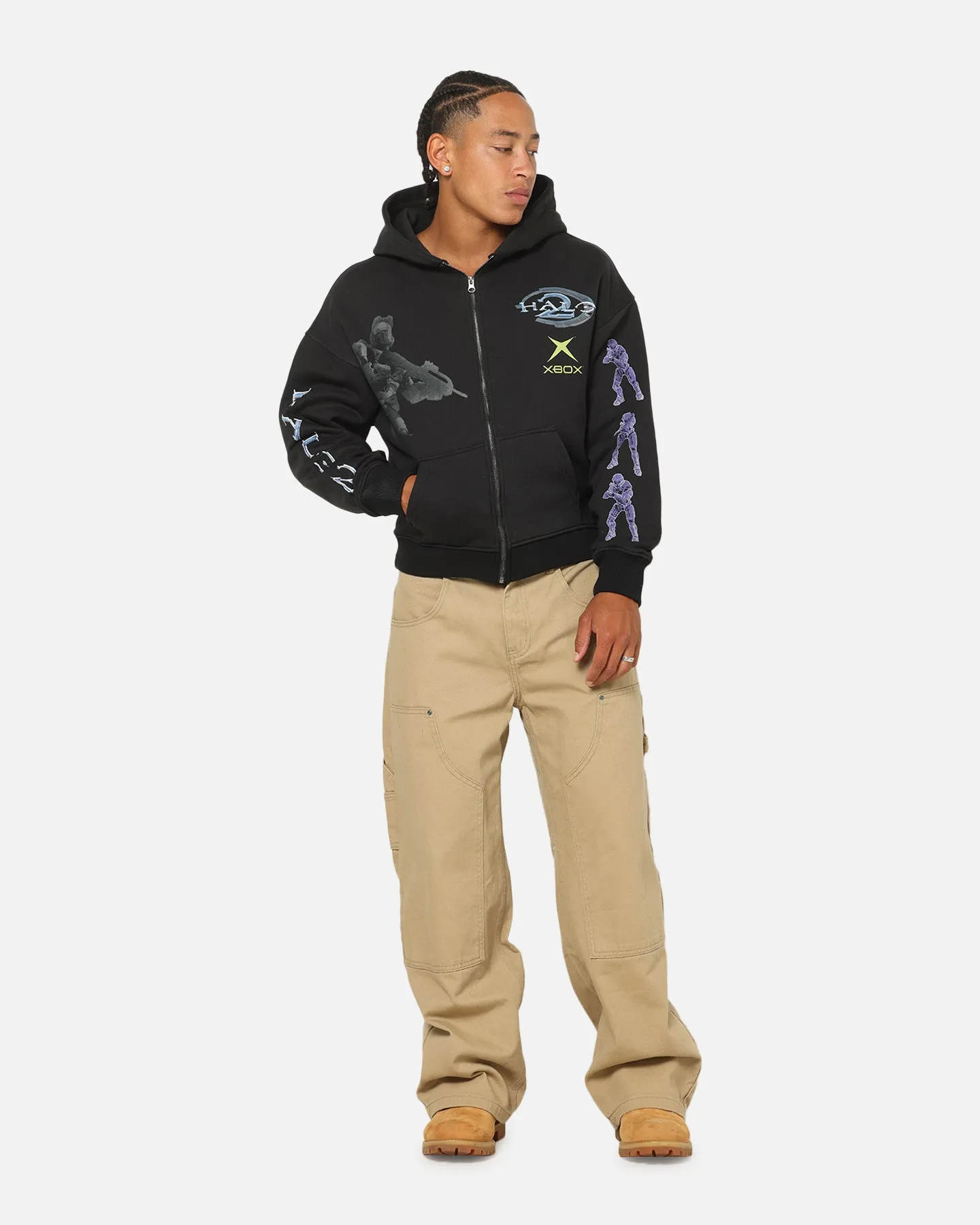 73Studio X Halo 2 Multiplayer Zip Hoodie Vintage Black sold by Culture Kings product image thumbnail 3