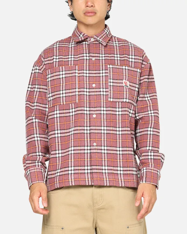 Carre Workwear Long Sleeve Button Up Shirt Pink sold by Culture Kings