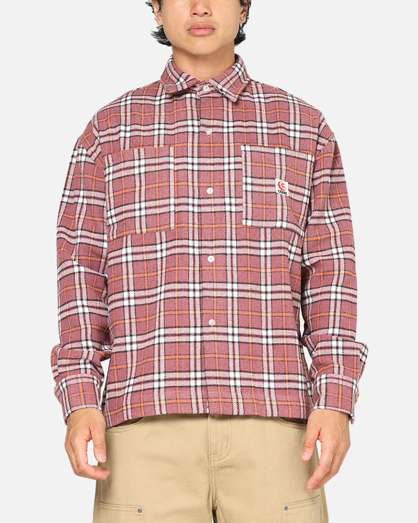 Carre Workwear Long Sleeve Button Up Shirt Pink sold by Culture Kings