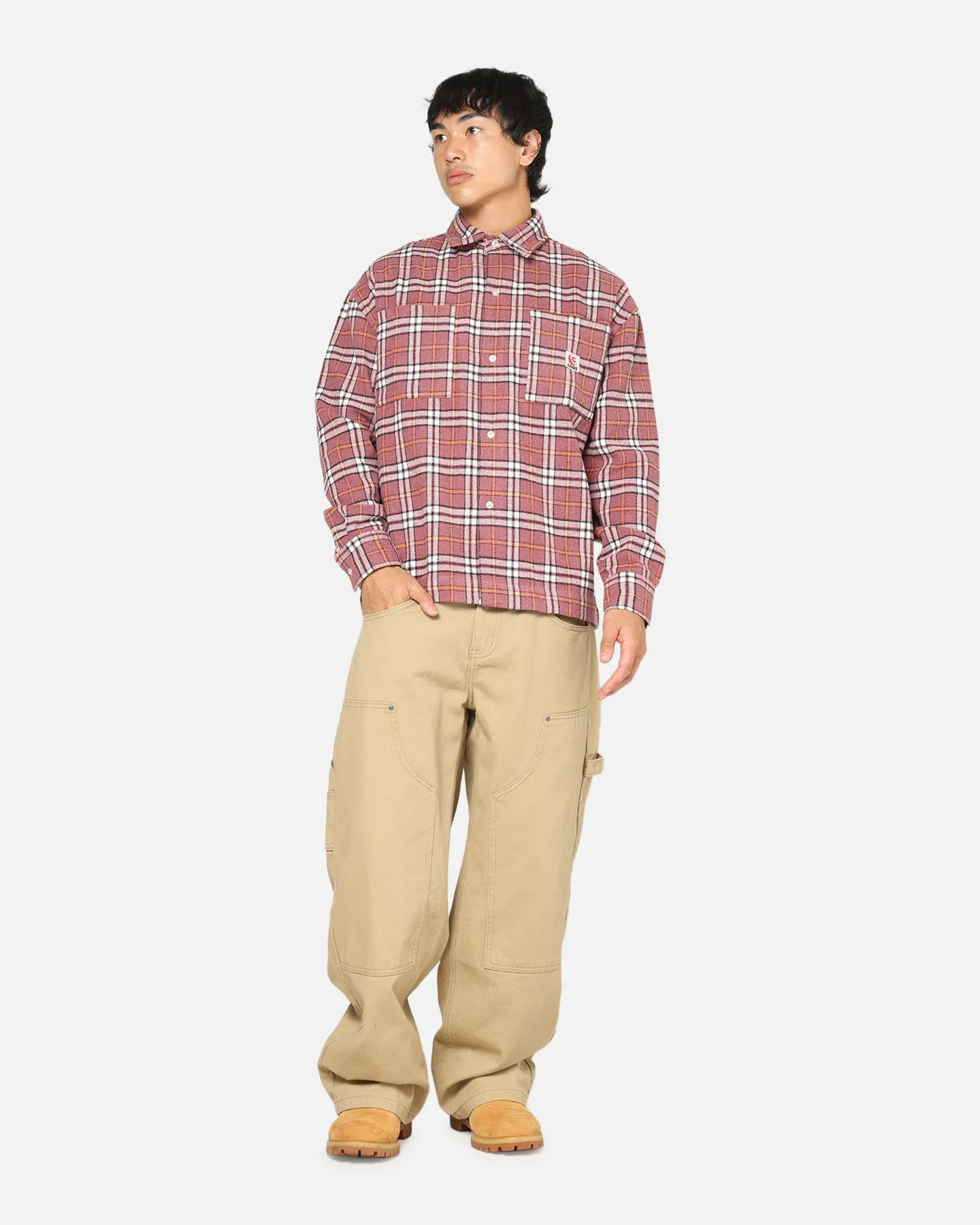 Carre Workwear Long Sleeve Button Up Shirt Pink sold by Culture Kings product image thumbnail 2