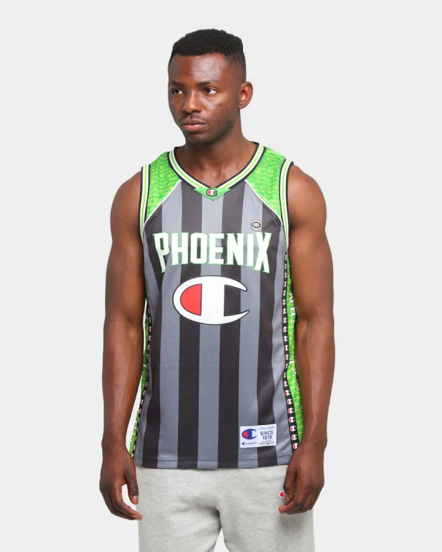 Champion South East Melbourne Phoenix Off-Court NBL Jersey Black/Green made by Culture Kings