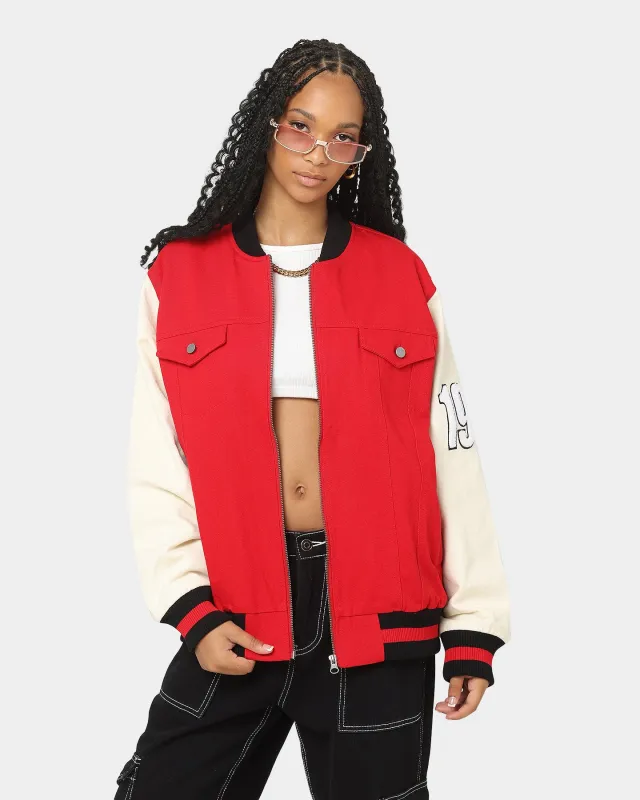 EN ES Women's Throw Back Jacket Red sold by Culture Kings