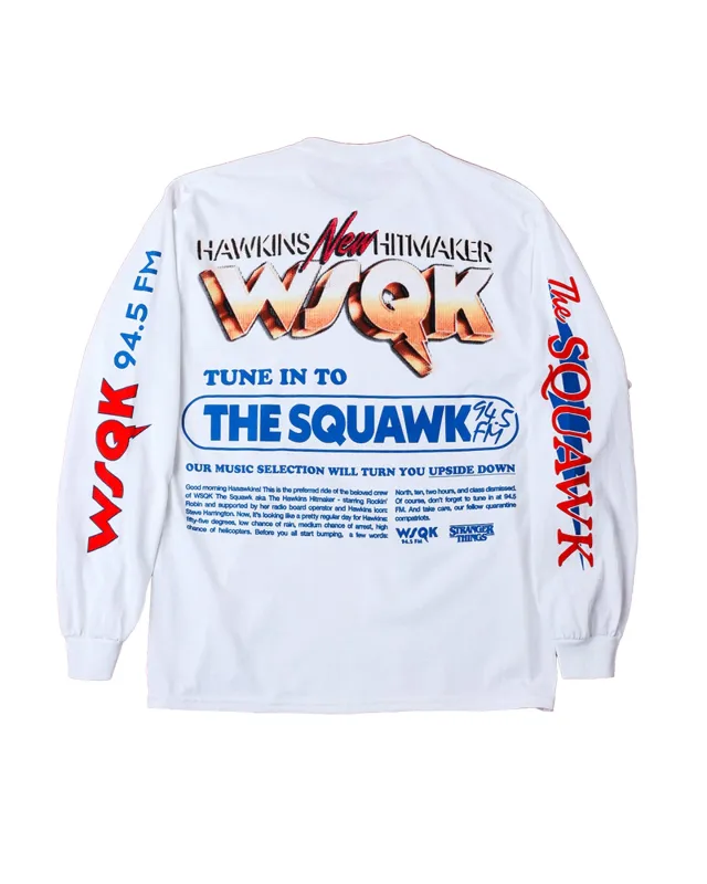 73Studio X Stranger Things The Squawk Long Sleeve T-Shirt White sold by Culture Kings