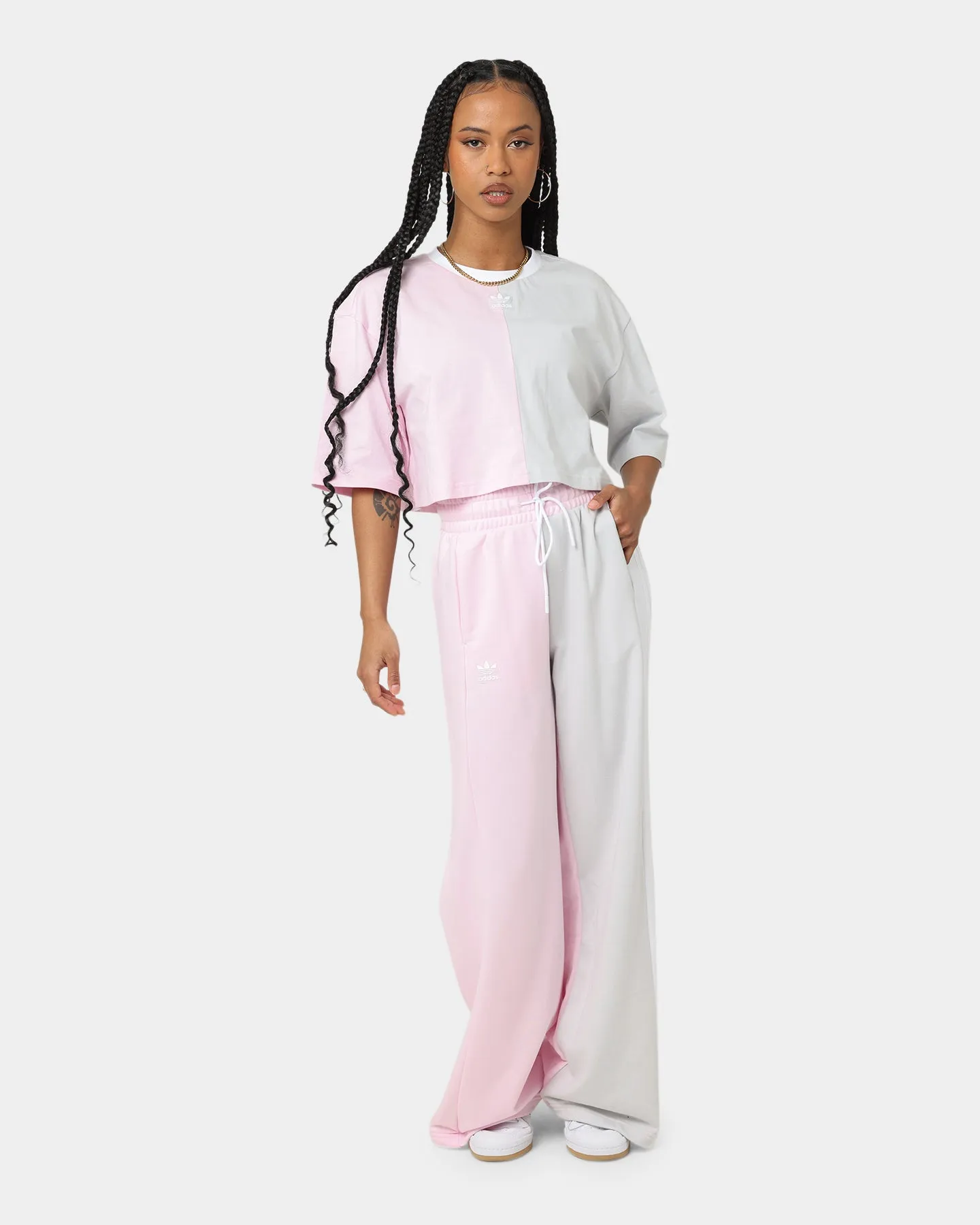Adidas Women's Wide Leg Sweat Pants Clear Pink sold by Culture Kings product image thumbnail 2