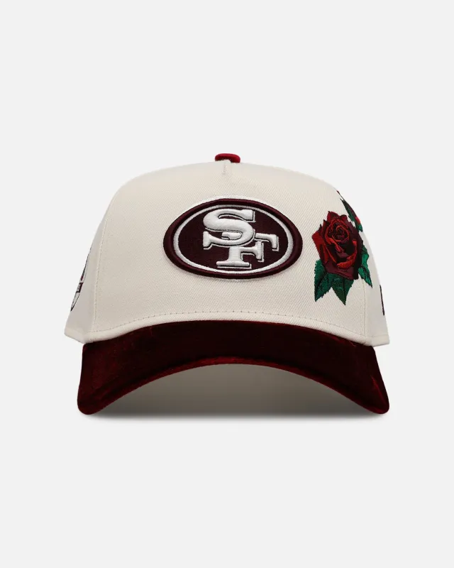 New Era San Francisco 49ers 'Velvet Roses' 9FORTY A-Frame Snapback Chrome sold by Culture Kings