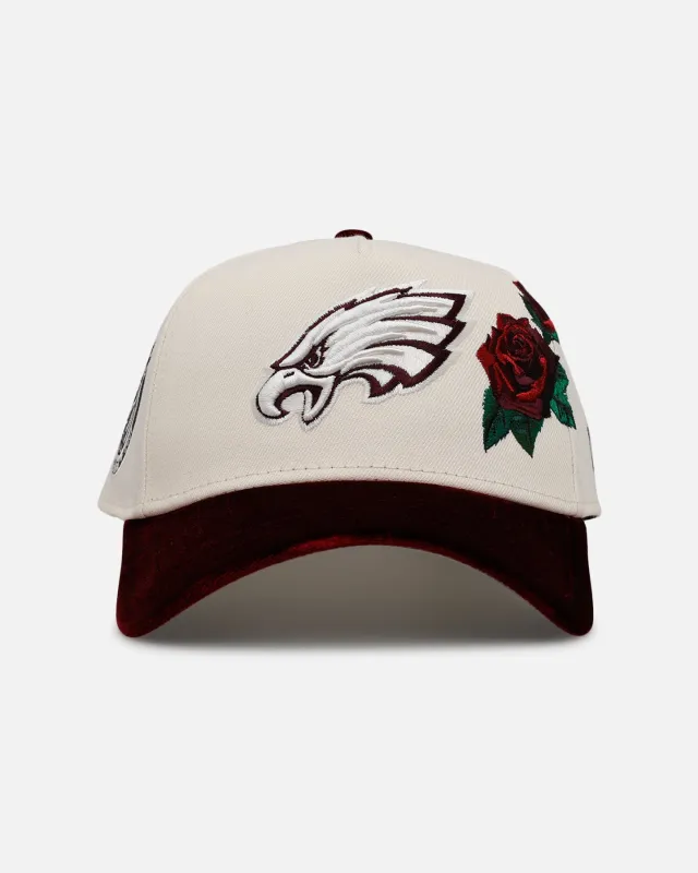 New Era Philadelphia Eagles 'Velvet Roses' 9FORTY A-Frame Snapback Chrome sold by Culture Kings