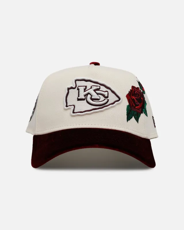 New Era Kansas City Chiefs 'Velvet Roses' 9FORTY A-Frame Snapback Chrome sold by Culture Kings