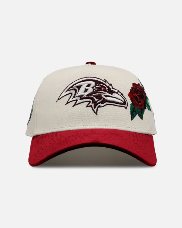 New Era Baltimore Ravens 'Velvet Roses' 9FORTY A-Frame Snapback Chrome sold by Culture Kings