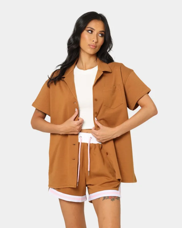 EN ES Women's Dylan Terry Shirt Tan sold by Culture Kings