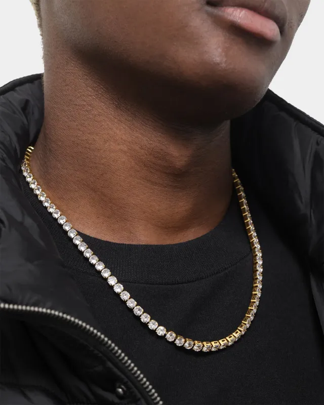 NXS 5MM Tennis Chain Gold sold by Culture Kings