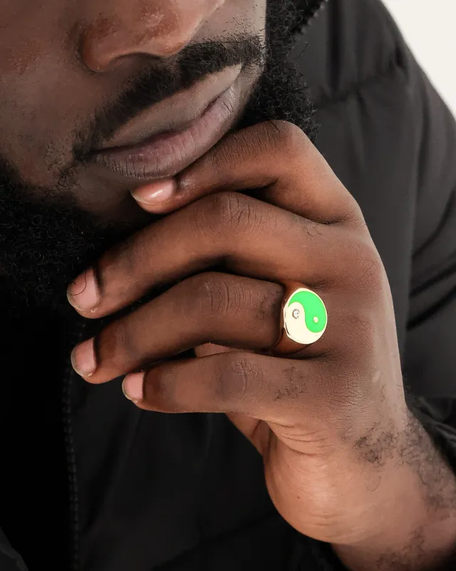 Wild For The Weekend Yin Yang Signet Ring (Medium) Gold sold by Culture Kings