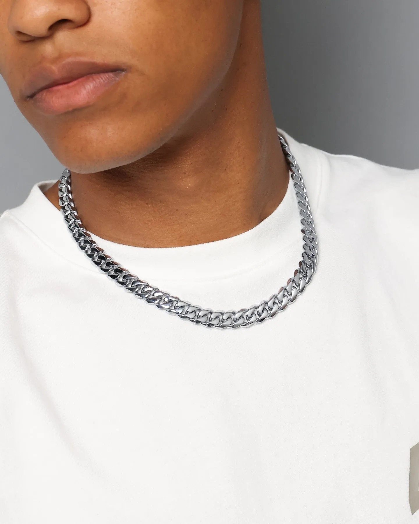 NXS 10mm Cuban Chain White Gold sold by Culture Kings product image thumbnail 4