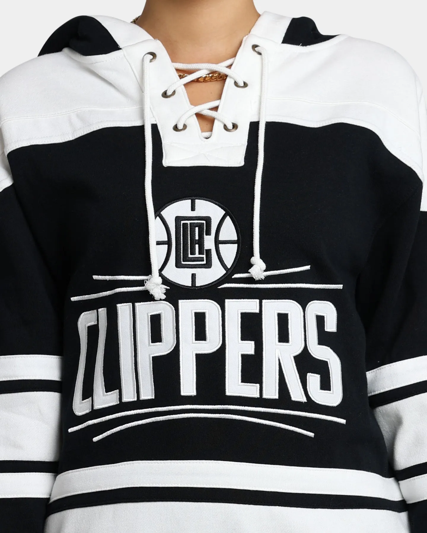 47 Brand LA Clippers Superior Lacer Hoodie Jet Black sold by Culture Kings product image thumbnail 3