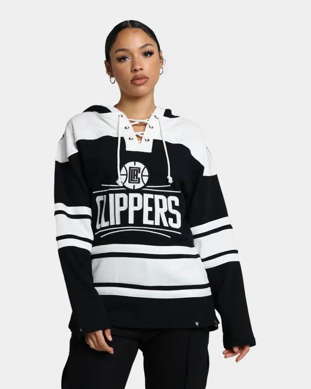 47 Brand LA Clippers Superior Lacer Hoodie Jet Black sold by Culture Kings