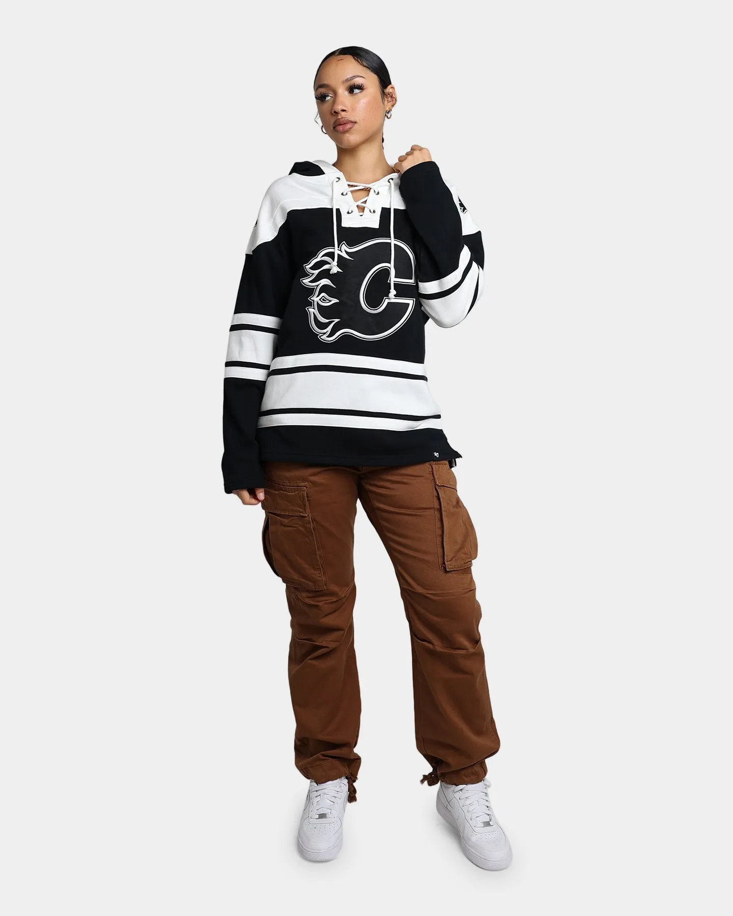 47 Brand Calgary Flames Superior Lacer Hoodie Jet Black sold by Culture Kings product image thumbnail 2