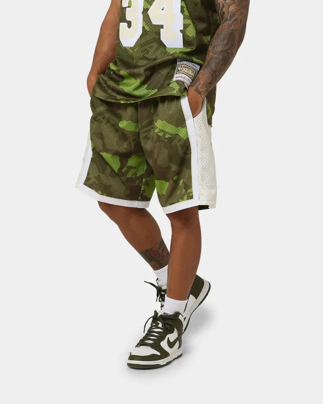 Mitchell & Ness Los Angeles Lakers '96-'97 Camo Swing Shorts Green Camo sold by Culture Kings
