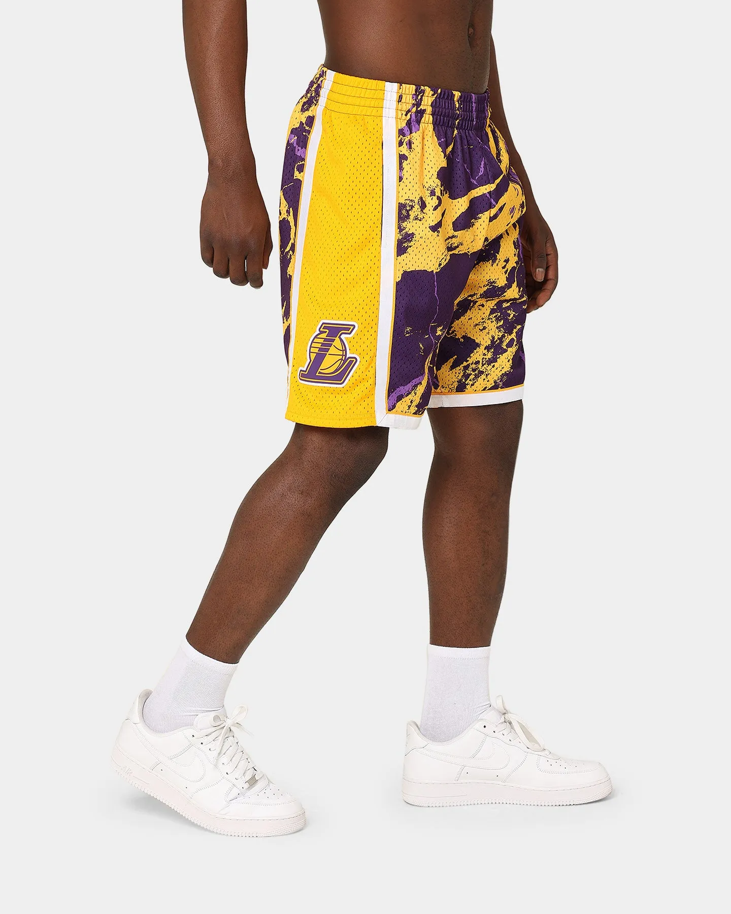 Mitchell & Ness Los Angeles Lakers Marble Swingman Shorts Purple sold by Culture Kings product image thumbnail 5