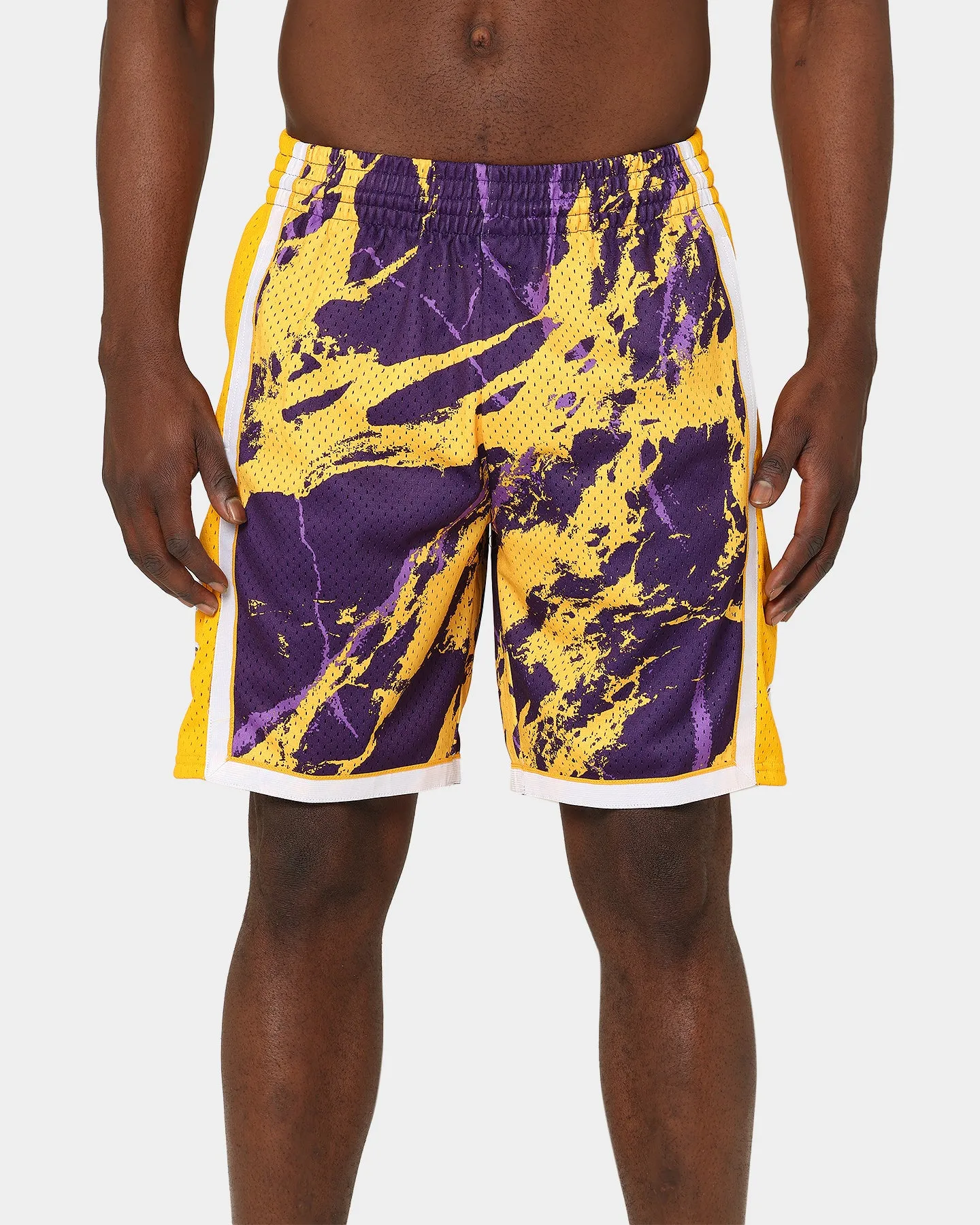 Mitchell & Ness Los Angeles Lakers Marble Swingman Shorts Purple sold by Culture Kings product image thumbnail 3