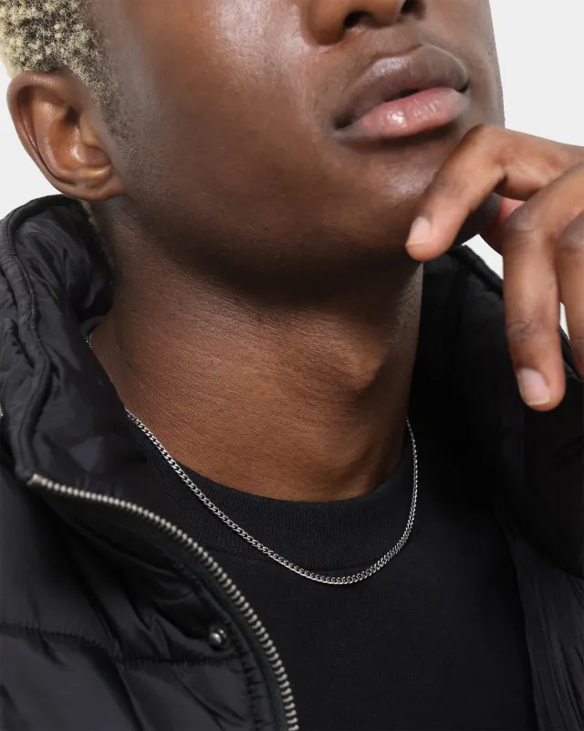 NXS 2.7MM Diamond Cut Curb Chain White Gold sold by Culture Kings