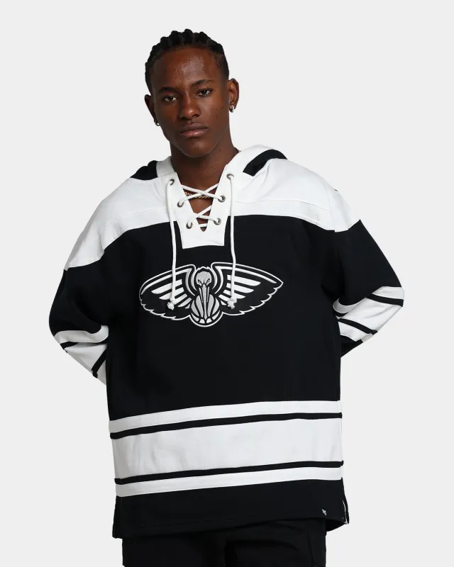 47 Brand New Orleans Pelicans Superior Lacer Hoodie Jet Black made by 47