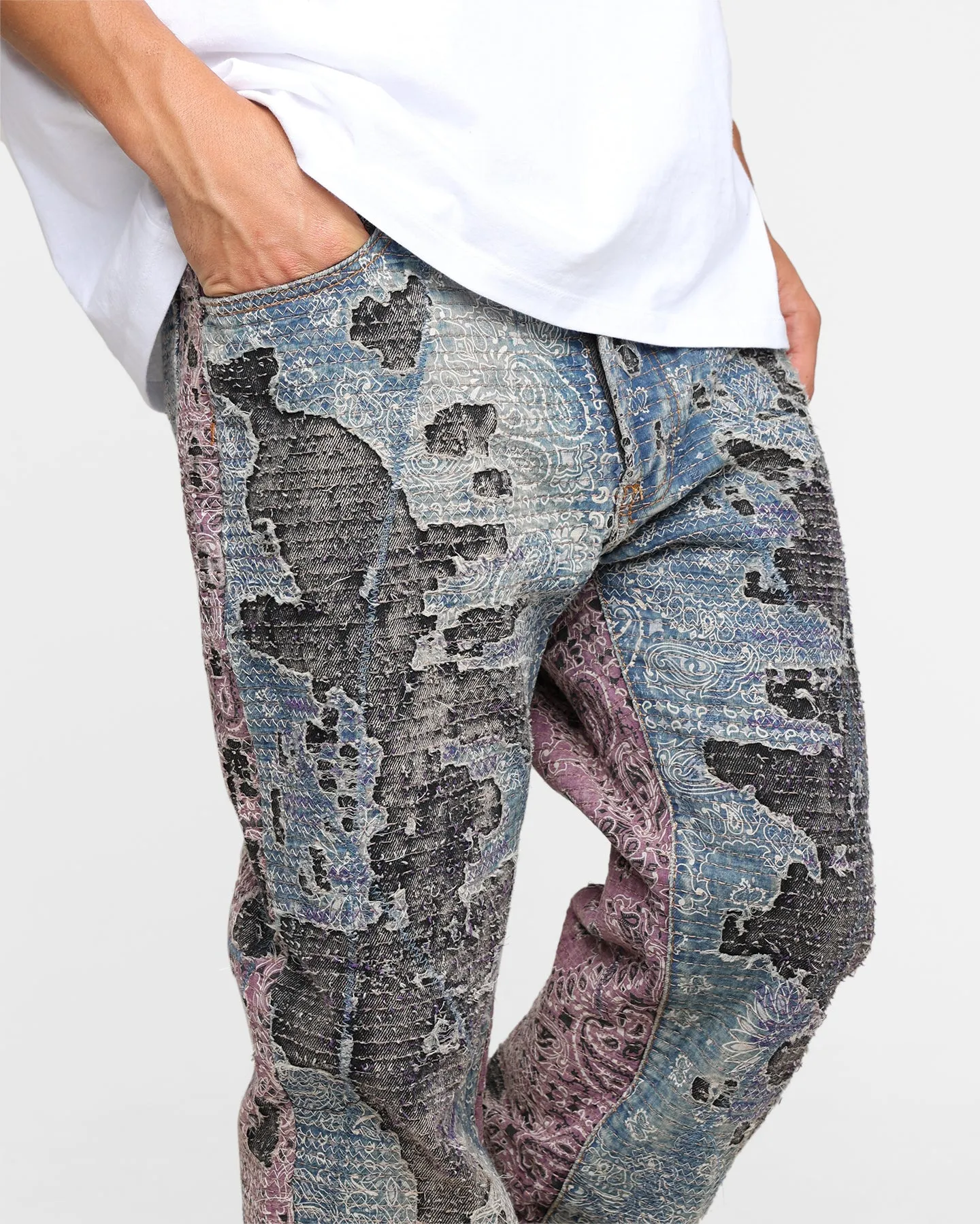 MNML V488 Boro Denim Jeans Multi sold by Culture Kings product image thumbnail 5
