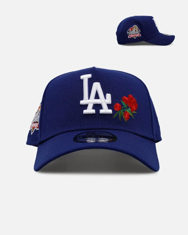 New Era Los Angeles Dodgers 'Rose Emblem' 9FORTY A-Frame Snapback Official Team Color sold by Culture Kings