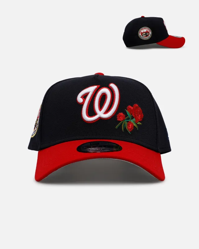 New Era Washington Nationals 'Rose Emblem' 9FORTY A-Frame Snapback Official Team Color sold by Culture Kings