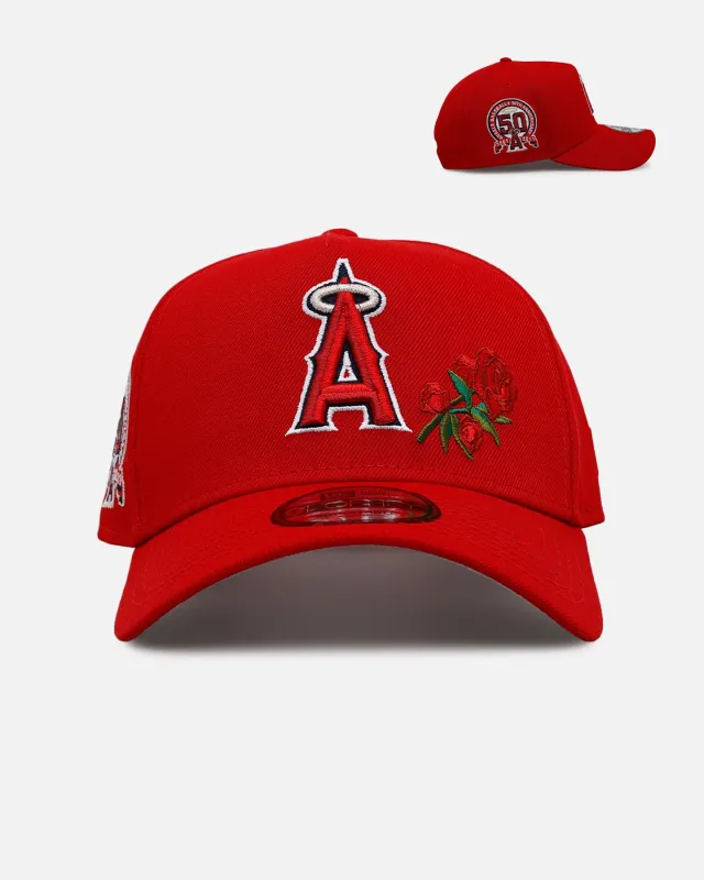 New Era Los Angeles Angels 'Rose Emblem' 9FORTY A-Frame Snapback Official Team Color sold by Culture Kings