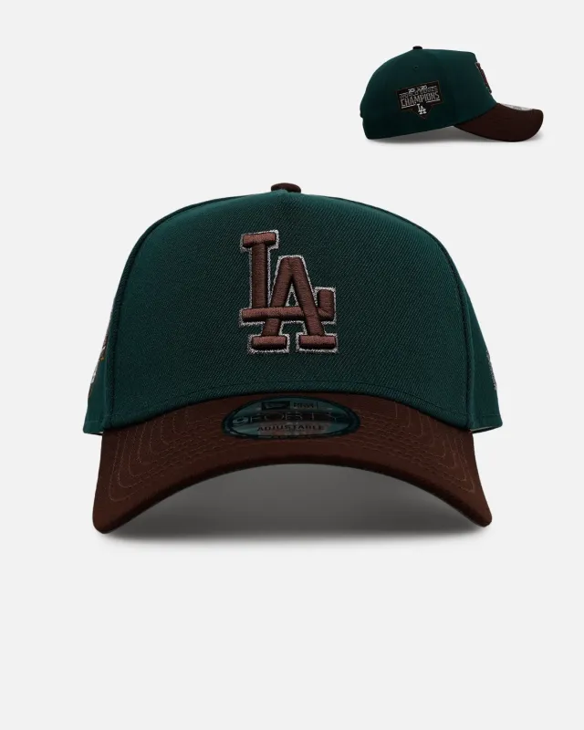 New Era Los Angeles Dodgers 'Rainforest' 9FORTY A-Frame Snapback Green/Brown sold by Culture Kings