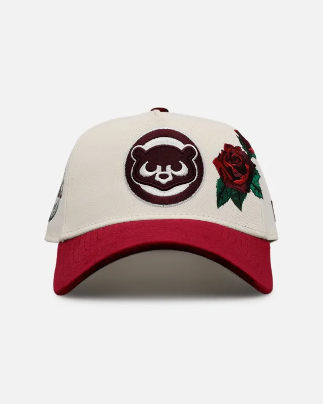 New Era Chicago Cubs 'Velvet Roses' 9FORTY A-Frame Snapback Chrome sold by Culture Kings