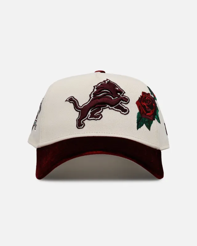 New Era Detroit Lions 'Velvet Roses' 9FORTY A-Frame Snapback Chrome sold by Culture Kings