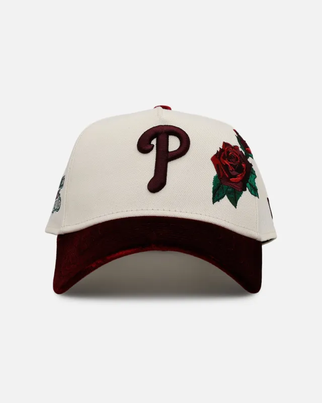 New Era Philadelphia Phillies 'Velvet Roses' 9FORTY A-Frame Snapback Chrome sold by Culture Kings