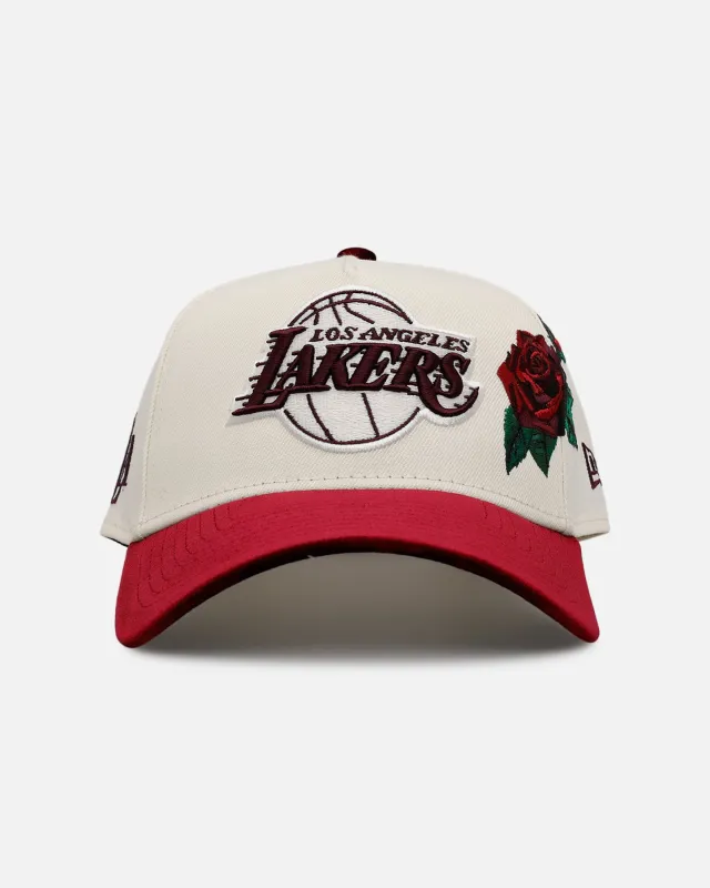 New Era Los Angeles Lakers 'Velvet Roses' 9FORTY A-Frame Snapback Chrome sold by Culture Kings