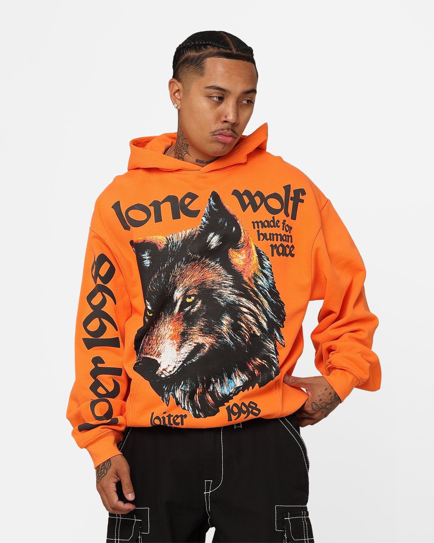 Loiter Lone Wolf Hoodie Orange sold by Culture Kings
