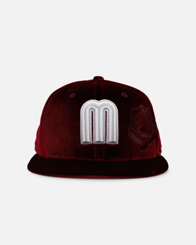 New Era Mexico National Baseball Team 'Velvet Roses' 59FIFTY Fitted Maroon sold by Culture Kings