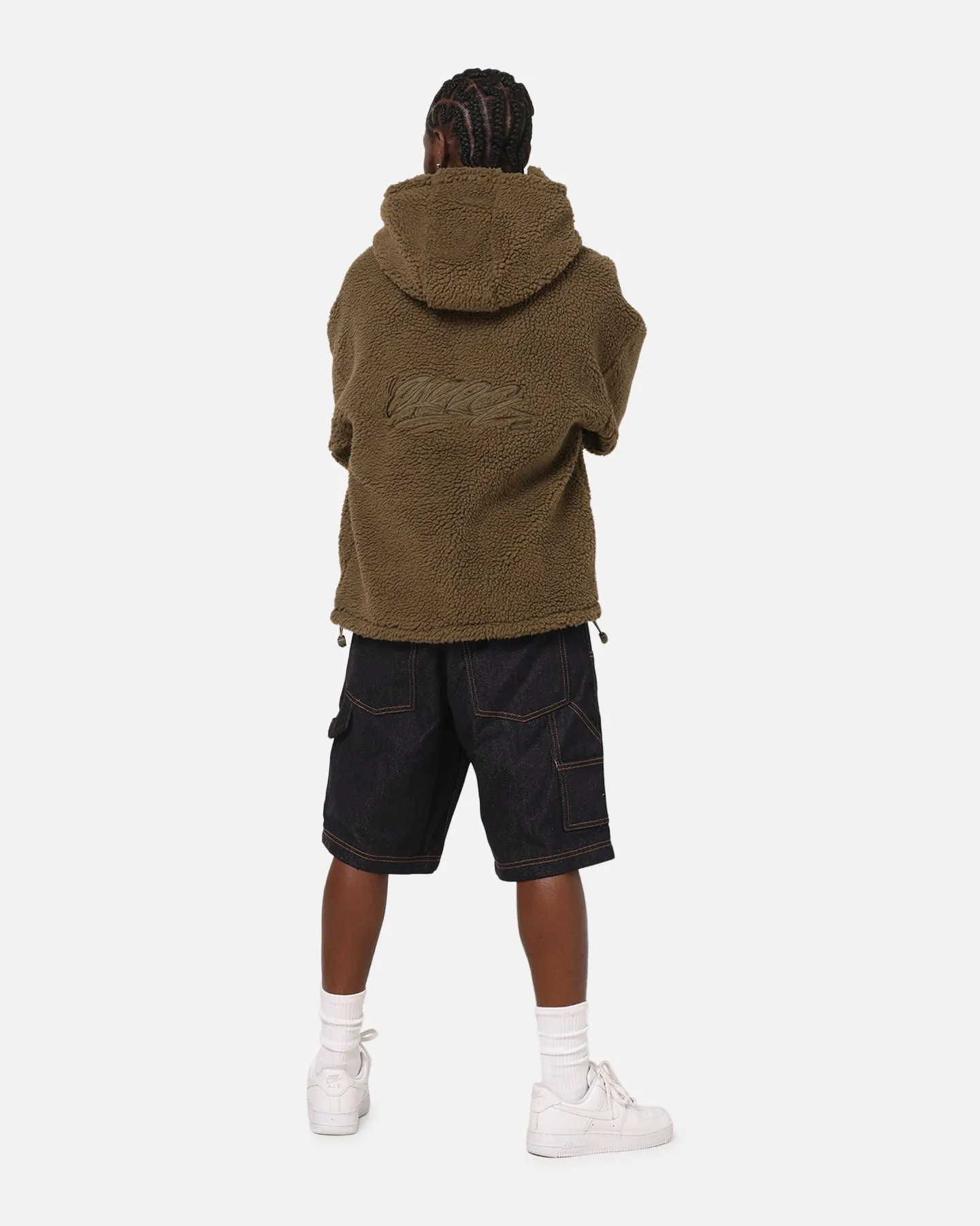 Carre Sherpa Hooded Jumper Khaki sold by Culture Kings product image thumbnail 4