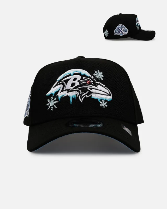 New Era Baltimore Ravens 'Cold As Ice' 9FORTY A-Frame Snapback Black sold by Culture Kings