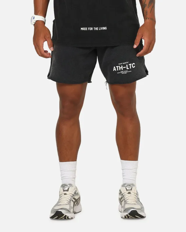 Saint Morta Athltc Sweat Shorts Washed Black sold by Culture Kings