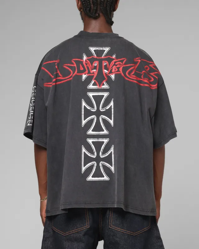 Loiter Hardcore Premium T-Shirt Washed Black sold by Culture Kings