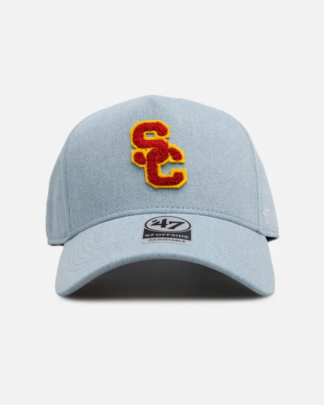 47 Brand USC Trojans 'Denim Chenille' 47 Offside Snapback Denim sold by Culture Kings