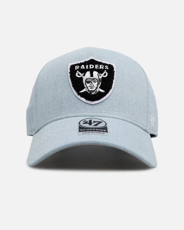 47 Brand Las Vegas Raiders 'Denim Chenille' 47 Offside Strapback Denim sold by Culture Kings