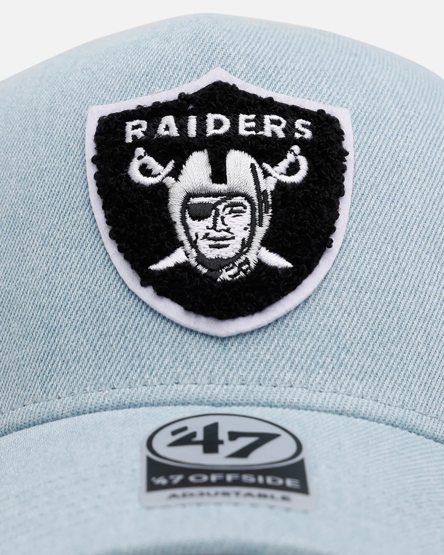 47 Brand Las Vegas Raiders 'Denim Chenille' 47 Offside Strapback Denim sold by Culture Kings product image thumbnail 5