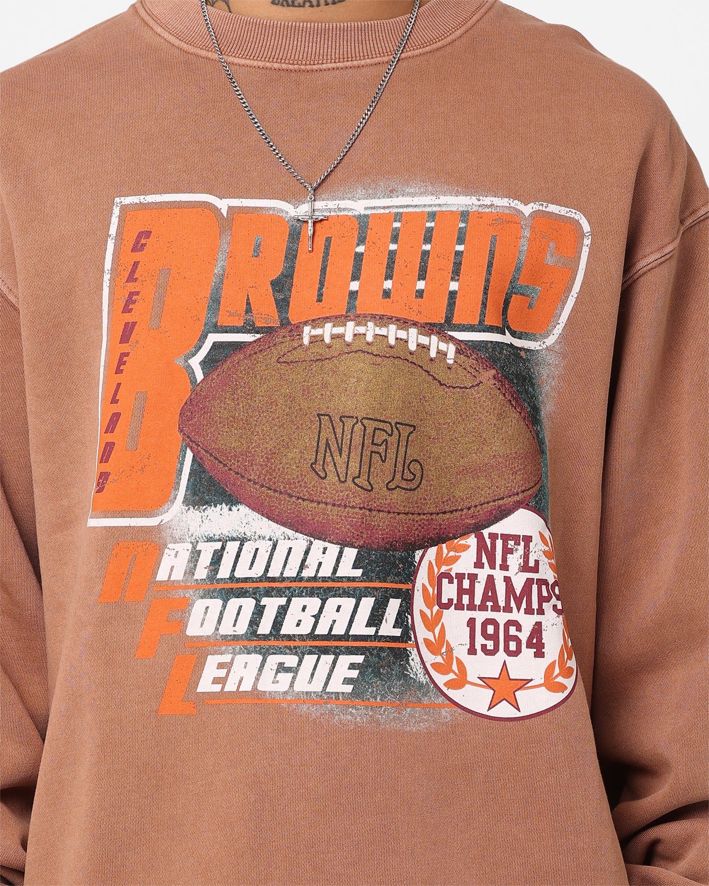 Mitchell & Ness Cleveland Browns Vintage Superbowl Champion Crewneck Faded Brown sold by Culture Kings product image thumbnail 3
