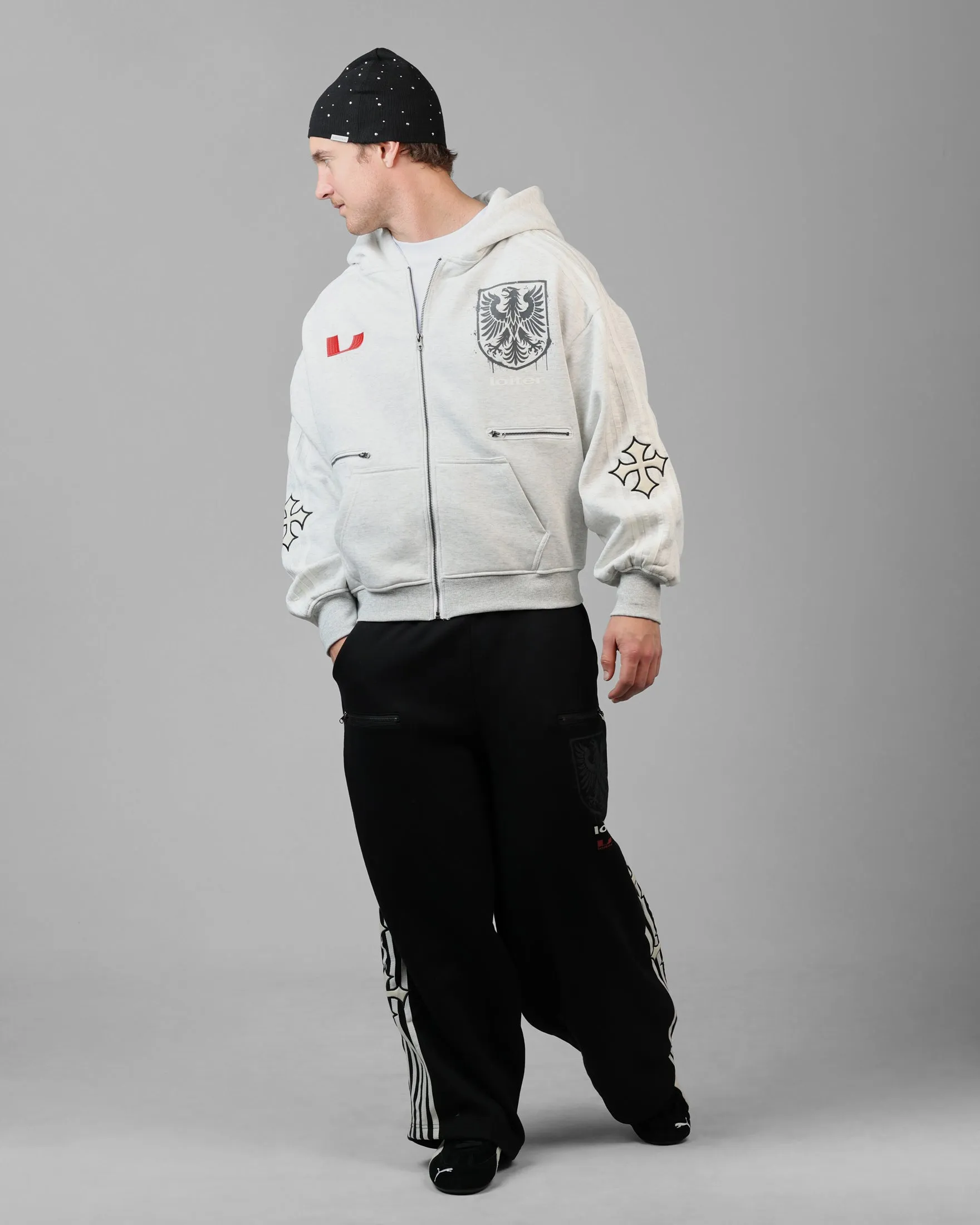 Loiter Imperial Zip Hoodie Grey sold by Culture Kings product image thumbnail 3