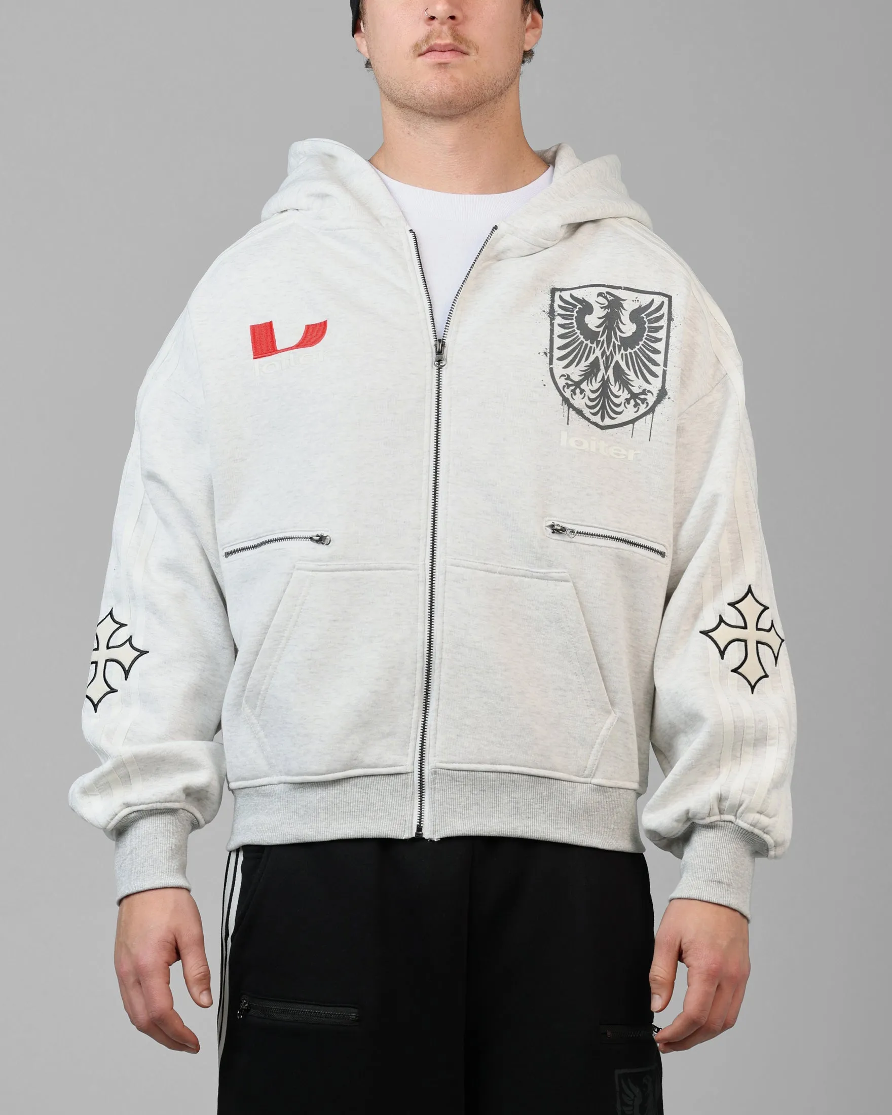 Loiter Imperial Zip Hoodie Grey sold by Culture Kings product image thumbnail 2